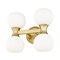 Z-Lite Artemis Vanity, 4-Light, 6.5 In.W x 13 In.L x 10.75 In.H, Modern Gold/Matte Opal 494-4V-MGLD - alternate 2
